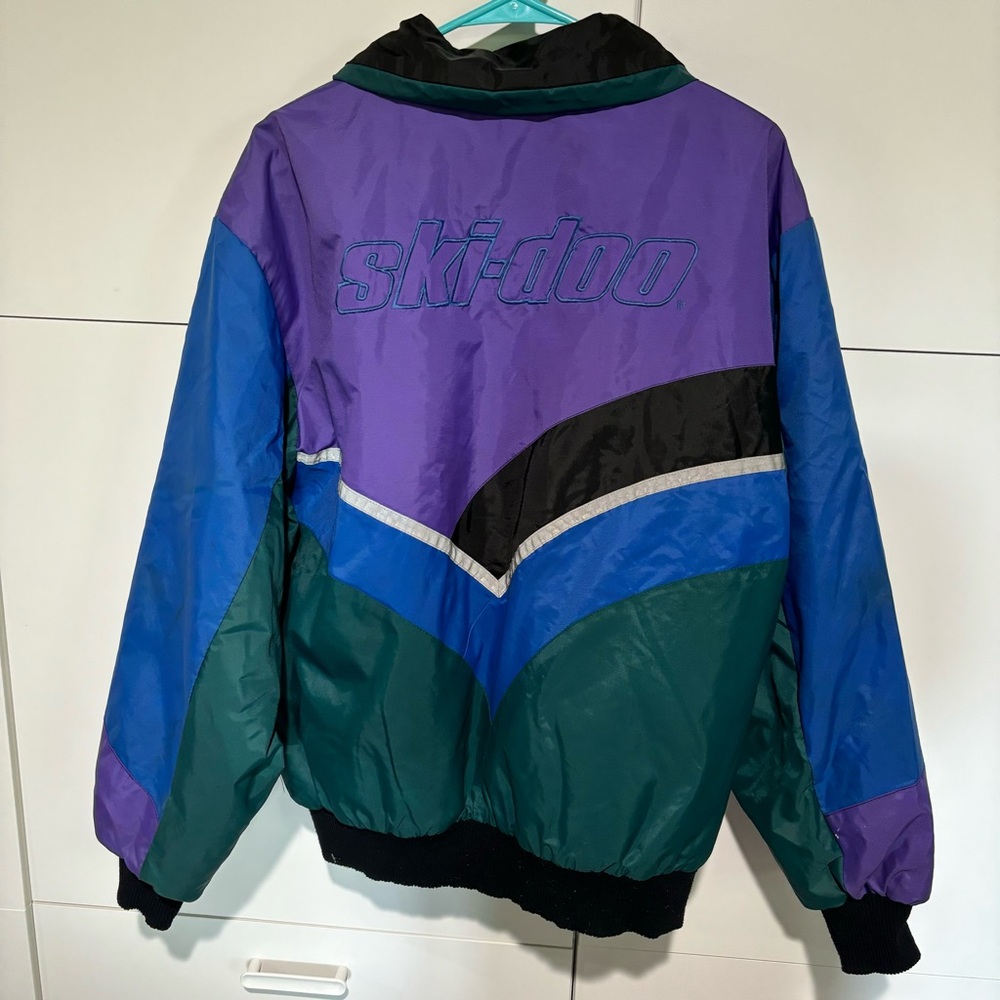 Vintage Ski-Doo Jacket Coat Medium Snowmobile 90s Lined Full Zip Winter Gear Men - Picture 4 of 11